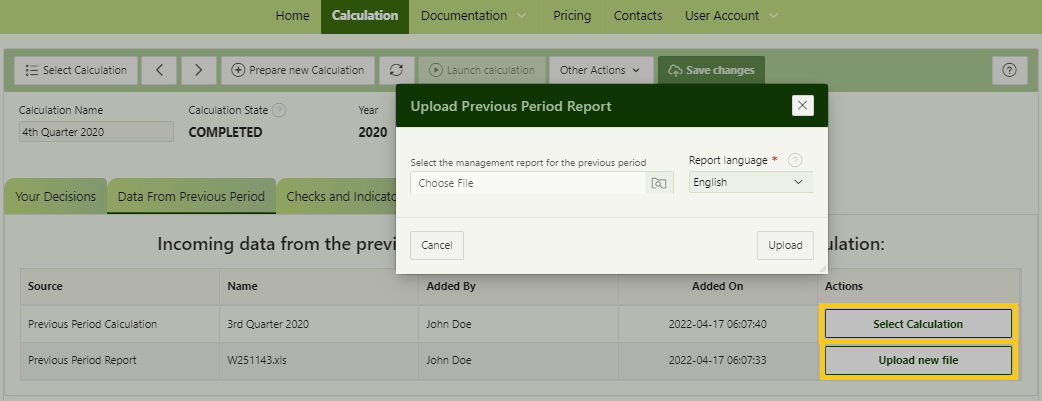 Global Management Challenge Model forecast results